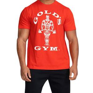 Muscle Joe เสื้อยืดออกกำลังกายผ้าฝ้ายออร์แกนิคสีแดงระบายอากาศได้เสื้อยืดออกกำลังกายเพาะกายฟิตเนส - Product Image 6