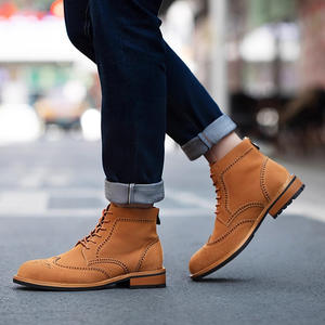 Bottes courtes en cuir pleine fleur avec doublure respirante et résistantes à l'usure pour le quotidien, les trajets et les activités de plein air - Product Image 5