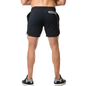 Pantalones Cortos Deportivos de Alta Calidad para Hombre, 100% Algodón, para Entrenamiento Físico, Transpirables, de Secado Rápido, con Franja Reflectante, para Correr 5 - Product Image 2