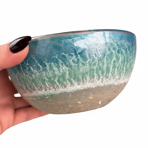 Bol à fruits et à en-cas artisanal en résine époxy polie de qualité supérieure, écologique, couleurs et tailles personnalisables, emballage cadeau - Product Image 1