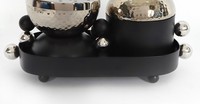 Juego de Quemadores de Incienso Bakhoor de Metal Dorado y Negro de Lujo con Tapa, Quemador de Oud de Estilo Árabe, Soporte Decorativo para Fragancias para el Hogar, Uso en el Golfo