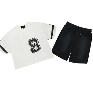 Conjunto de Camiseta y Pantalones Cortos para Hombre, Elegante Traje Deportivo de Dos Piezas para Gimnasio, Entrenamiento, Fitness, Correr, Ejercicio - Product Image 3