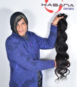 Cuticule alignée indien 100% naturel non transformé vierge droite machine double trame faisceau femmes noires Extensions de cheveux humains - Product Image 5