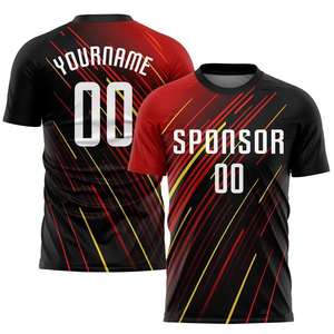 Maillots de sport en polyester à impression par sublimation, vente en gros OEM, tissu mesh respirant 150 à 180 GSM, logo et numéros personnalisés - Product Image 3