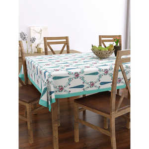 Pur Coton Rajasthani Main Bloc Imprimer Six Places Nappe Turquoise Patti Motif - Product Image 6