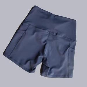 Short de sport taille haute pour femme avec poches Exercice Fitness Stretch Training Yoga Shorts Running - Product Image 4