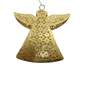 Hanging Decorative Standard Size Metal Iron <b>Angel</b> Hanging <b>Ornament</b> Silver W/Gliter Powder Coated Finished Customized - Product Image 4