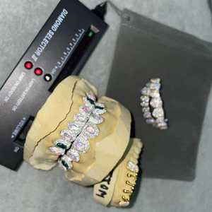 Nuevo en 2024, Joyería Personalizada de Plata de Ley S925 Chapada en Oro con Incrustaciones de Circonitas, Estilo Hip-hop, Dientes de Reemplazo con Moissanita VVS para Hombre, Regalo - Product Image 4