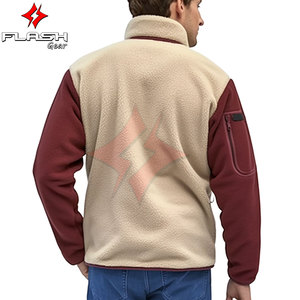 Men Adults Sherpa Lined Thermal Durable Fleece <b>Canvas</b> <b>Jacket</b> Stand Breathable Warm Winter Outdoor Hiking Casual Zip Front Soft - Product Image 4