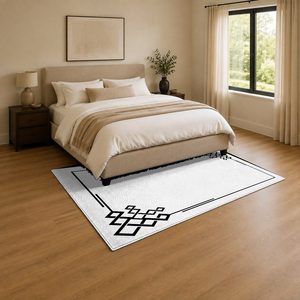<b>RUGS</b> DEPOT LXDP-0893 Wholesale Ivory Cream Contemporary Abstract Digital Printed Machine Washable Chenille Area <b>Rug</b> <b>Non</b> <b>Slip</b> - Product Image 3