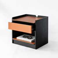 Table de chevet de luxe au design italien, en MDF écologique, avec rangement, pour la maison, l'hôtel, l'appartement, meubles
