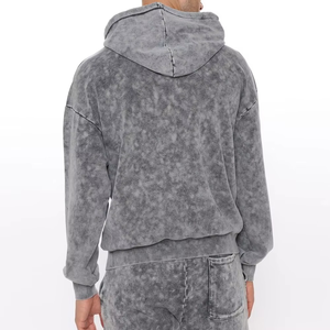 Survêtements décontractés pour hommes 2025 OEM de haute qualité, délavés à l'acide, unis, écologiques, en molleton 100 % polyester (hoodies et pantalons de survêtement) - Product Image 1