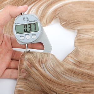 Capelli grezzi Top Ranking europeo 12A doppio disegno russo invisibile legato a mano geniale trama capelli extension capelli umani - Product Image 3