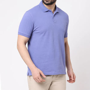 เสื้อยืดโปโลผ้าฝ้าย100% สำหรับผู้ชาย,เสื้อยืดคอโปโลกอล์ฟแขนสั้นปักโลโก้ - Product Image 3