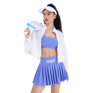 2025 azul cómodo 4 vías estiramiento sólido Spandex/nailon 2 piezas Bikini ropa de playa conjunto Scoop falda inferior ropa deportiva y traje de baño - Product Image 2