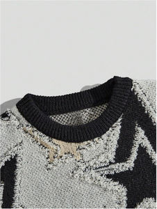 Pulls en tricot à col rond décontractés pour hommes, taille plus, en laine/acrylique, manches longues, couleur unie, nouvelle arrivée en gros - Product Image 4
