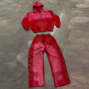 Tela cómoda Venta caliente Hombres Rhinestone Chándales A prueba de viento Transpirable Rhinestone Chándales - Product Image 1