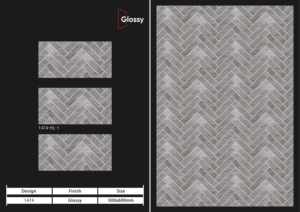 Dernières tendances en matière de carreaux muraux en céramique 300x600 mm pour salle de bain et cuisine, finition brillante ou mate, texture effet sucre, design mural intérieur luxueux. - Product Image 2