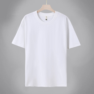 เสื้อยืดแขนสั้นสำหรับผู้ชายเสื้อยืดสีพื้นระบายอากาศได้ดีมี160 GSM สำหรับผู้ชายและฤดูร้อน - Product Image 1