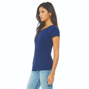 T-shirts en coton ajusté vierge personnalisé O Neck Running Fitness Workout Sport T-shirt pour femmes Respirant T-shirts à manches courtes - Product Image 2