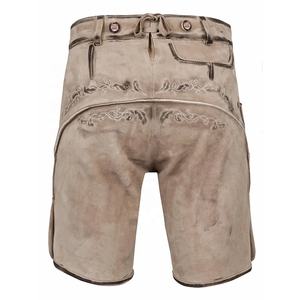 Pantalones de cuero tradicionales bávaros con babero Pantalones planos Bordados Bajo costo Precios más bajos - Product Image 4