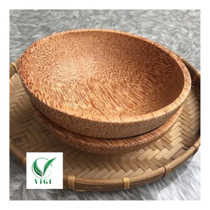 Cuenco de madera de coco hecho a mano de Vietnam vajilla natural ecológica sostenible con precio de fábrica al por mayor - Product Image 3