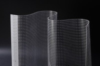 Écran LED flexible transparent couleur HD, installation facile, affichage sur fenêtre intérieure pour centre commercial