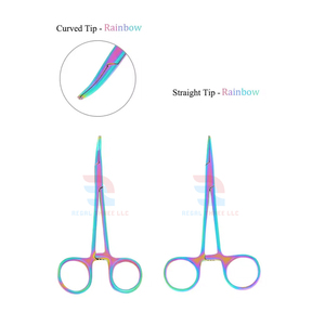 Juego de fórceps Kelly curvos de 5,5 \ "para veterinaria, 2 uds., pinza quirúrgica Manual de arteria de Color negro, base de hemostato de instrumentos quirúrgicos - Product Image 5
