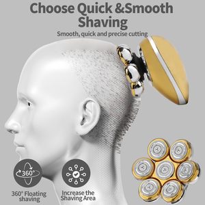 Rasoir électrique étanche 5 en 1 pour hommes, rasoir à tête flottante avec fonction sèche et humide pour la maison ou les voyages, kits de toilettage IPX7 - Product Image 3