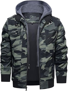 Chaqueta de motorista de cuero de alta calidad para hombre, ajustada, elegante acabado, cuello levantado, bolsillo frontal, Capucha ajustable, lona, temporada de invierno - Product Image 5