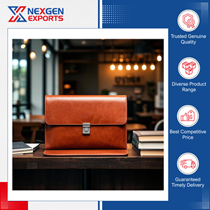 Fabriqué en Inde, sacoche pour ordinateur portable en cuir PU de style vintage multifonctionnelle, faite à la main, avec fermeture éclair, aux prix directs d'usine - Product Image 5