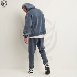 Luxe 600 Gsm français éponge pull à capuche personnalisé surdimensionné polaire avec goutte épaule épais coton lourd pour l'hiver hommes - Product Image 6