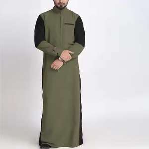 Service OEM Vêtements Islamiques pour Hommes Nouveau Design Jubba Thobes Nouvelle Mode Conception à Manches Longues Simple Plain Men Jubba - Product Image 5