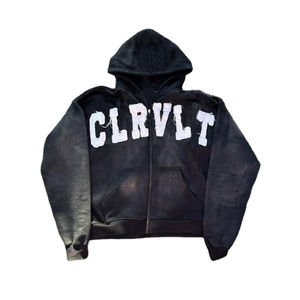 Sudaderas con capucha con cremallera de calidad superior para hombre para invierno, transpirables, a prueba de viento, lavado ácido, impresión Digital, precio bajo, talla XS - Product Image 1