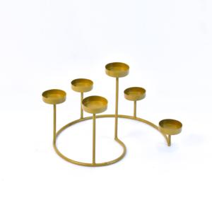 Support de bougie artisanal en fil de fer forgé, design tendance, taille personnalisée, 2 bras, décoration intérieure, usage hôtelier, bougie de Noël - Product Image 2