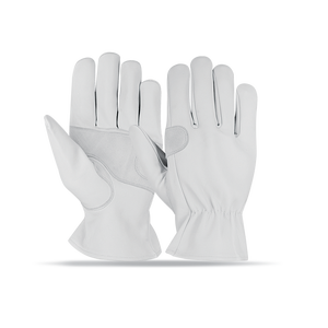 Vente en gros vache fendue blanc pour hommes conduite camion travaux de construction industrielle 10 pouces cuir de vachette conducteur gants de jardin sécurité - Product Image 3