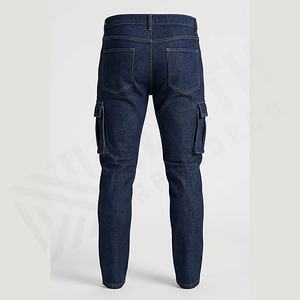 Jeans droits pour homme en denim de coton de haute qualité, non lavé, brut, à lisière, couleur personnalisée, collection hiver-automne - Product Image 2