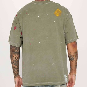 Camiseta de Algodón Estilo Vintage con Lavado Ácido para Hombre, Estilo Urbano Holgado, 100% Algodón Antiencogimiento, 300g, Proveedor al por Mayor - Product Image 6