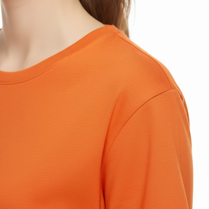 T-shirts pour femmes légers fabriqués en usine pour la vente en ligne, t-shirts pour femmes en coton de la meilleure qualité, OEM vierge - Product Image 5