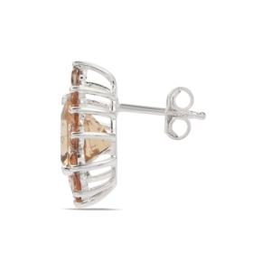Boucles d'oreilles pendantes vintage en or rose avec perle naturelle et accent en andalusite 6,45 carats - Product Image 6