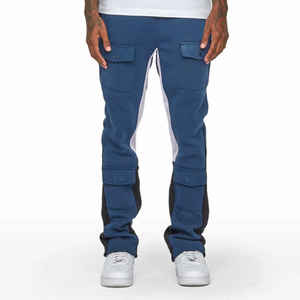 Por encargo al por mayor de los hombres Flare Sweat Pant Jogger Streetwear Cordón de la cintura de peso pesado acampanado Pantalones de chándal de los hombres lavados - Product Image 3