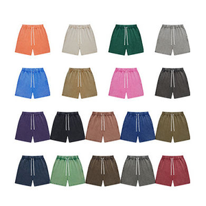 Ensemble sans manches unisexe surdimensionné, débardeur vintage délavé et short, tenue streetwear deux pièces, été - Product Image 6