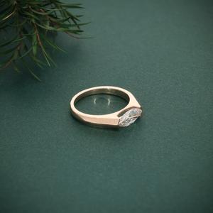 14K Real Gold IGI Certified 1.01CT Marquise Cut Lab Grown Diamond <b>Custom</b> <b>Jewelry</b> Unisex Wedding Engagement Rings - Product Image 4