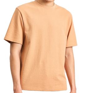 เสื้อยืดผ้าฝ้าย100% สำหรับผู้ชายทรงหลวมพิมพ์ลายสีพื้นและโลโก้ตามสั่ง - Product Image 1