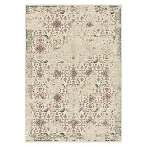 Alfombra de chenilla lavable a máquina con estampado digital tradicional anatólico en terracota dorado, antideslizante, modelo LXDP-0283 de RUGS DEPOT, venta al por mayor. - Product Image 1
