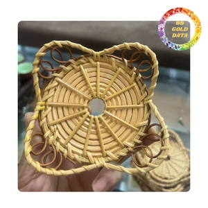 Set de table rond en rotin fabriqué à la main | Tapis de table tissés naturels rustiques approvisionnement en gros en vrac | Origine Vietnam - Product Image 5