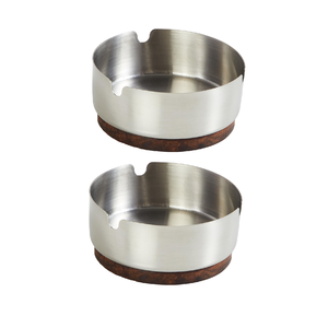 Cendrier portable de luxe personnalisé en usine cendrier en métal cendrier en acier inoxydable de forme ronde avec logo personnalisé - Product Image 2