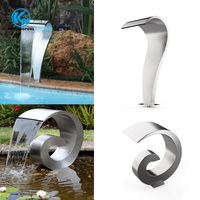 Rideau d'eau en acier inoxydable Piscine Spa Cascade Fontaine Buse Fabriqué Douche de massage