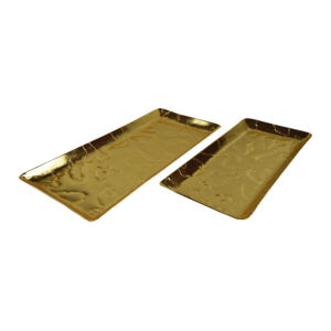 Nordic Luxurious Gold Finish Rectangular Serving <b>Tray</b> <b>Table</b> Ware Kitchen Ware Fancy Design Creative Handmade at Best Price - Product Image 3