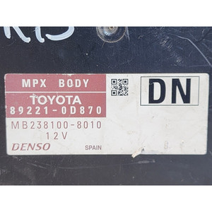CENTRALINA BCM TOYOTA Yaris Série 892210D870 1NZFXE hybride 1497 (17>20) - Product Image 3